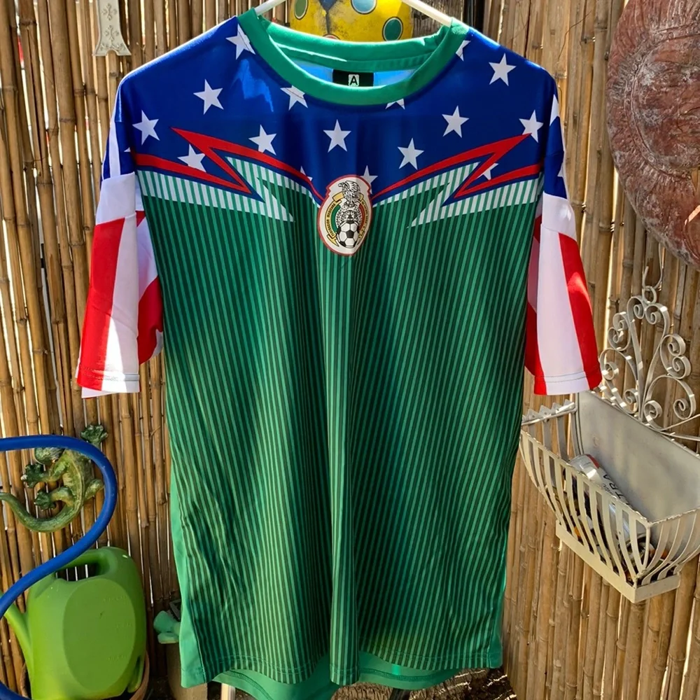 AIS Half Mexico Half U.S.A. Soccer Jersey Limited Edition Men’s Size L - Picture 2 of 4